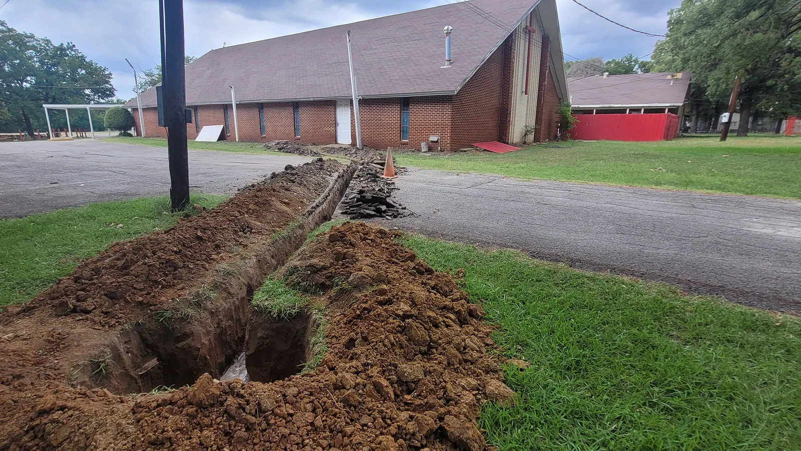 Drainage & Water Management in North Texas, surface and subsurface water control.
