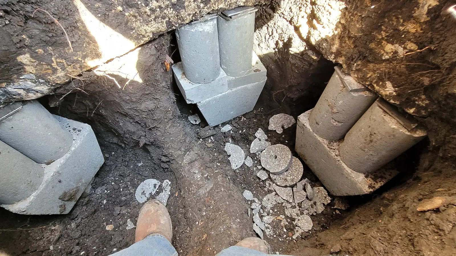 Foundation Repair in North Texas, pier installation and structural leveling.
