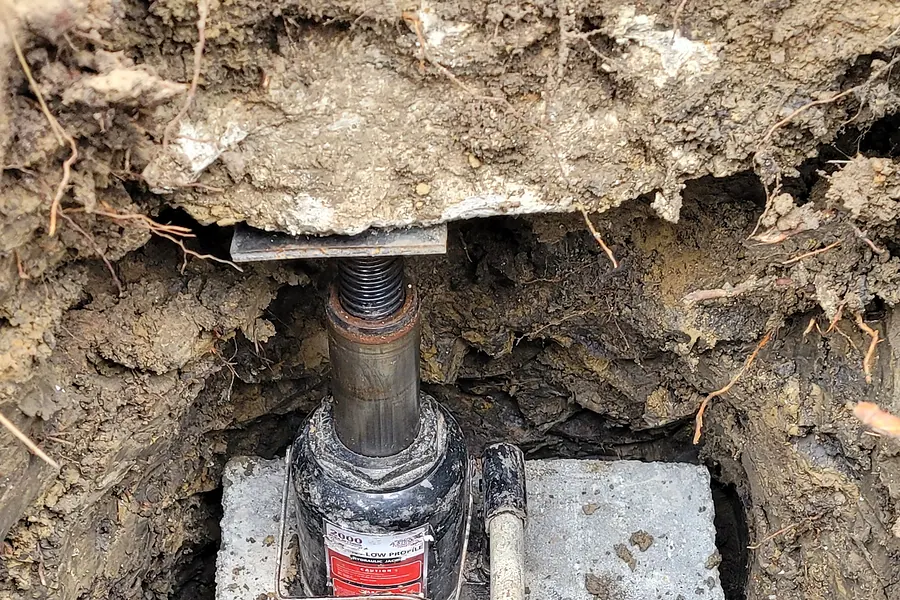 Foundation Repair in North Texas, pier installation and structural leveling.