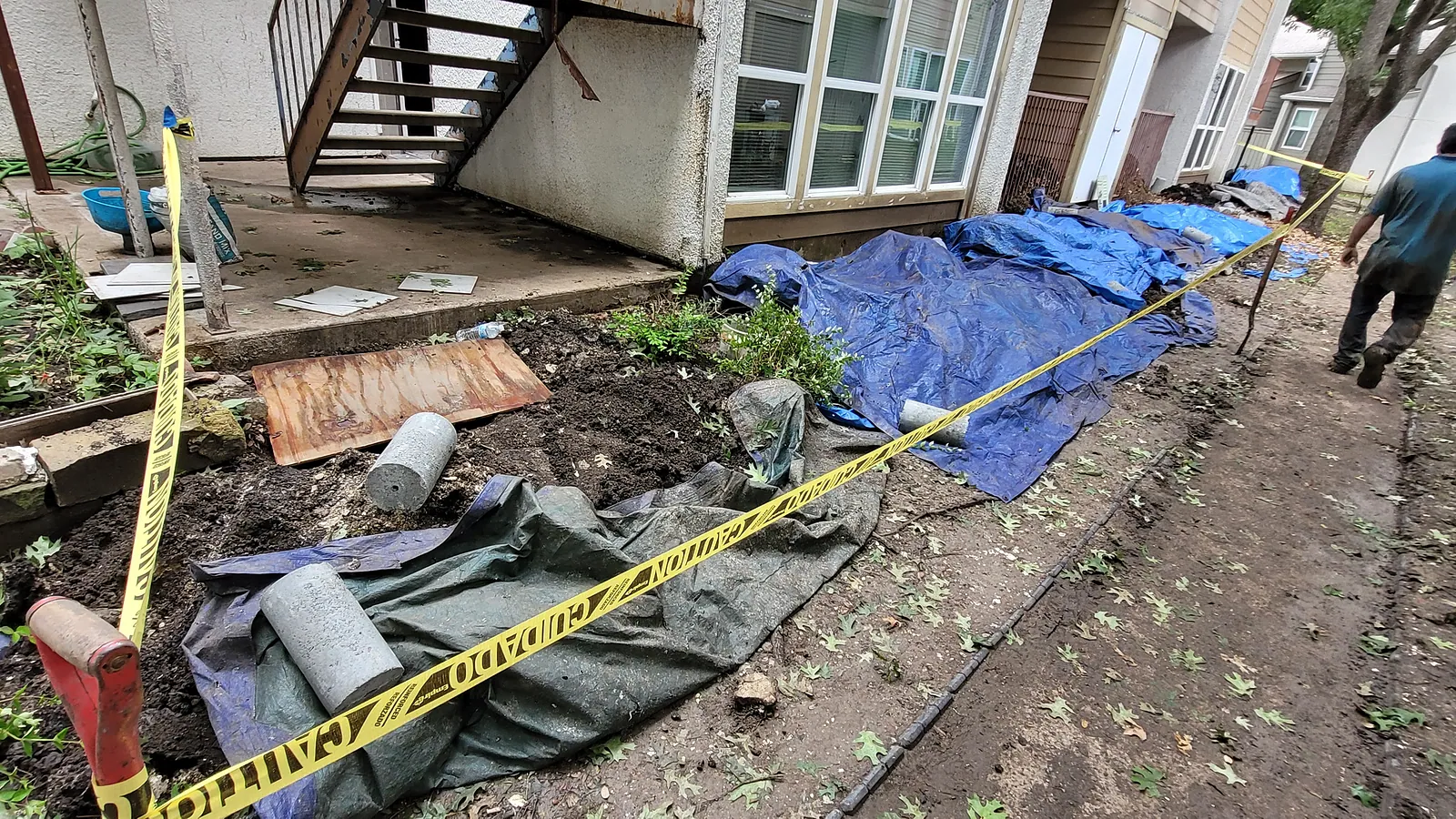 Foundation Repair in North Texas, pier installation and structural leveling.