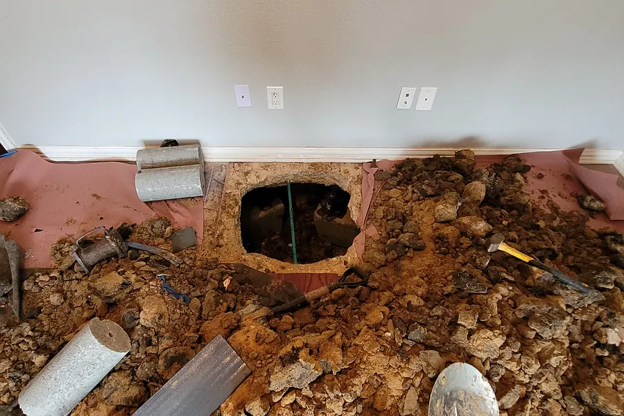 Foundation Repair in North Texas, pier installation and structural leveling.