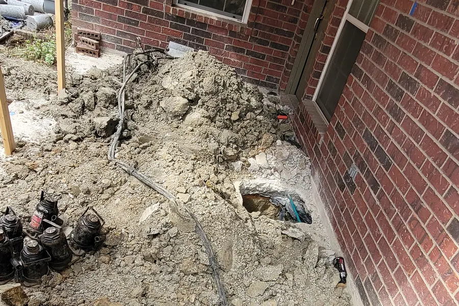 Foundation Repair in North Texas, pier installation and structural leveling.