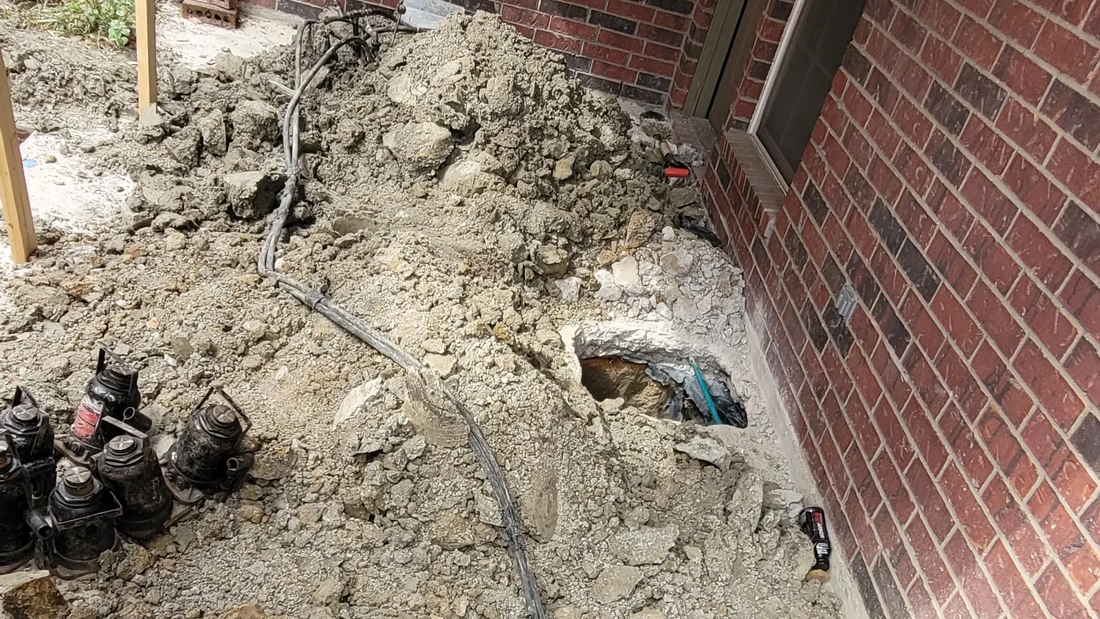 Foundation Repair in North Texas, pier installation and structural leveling.