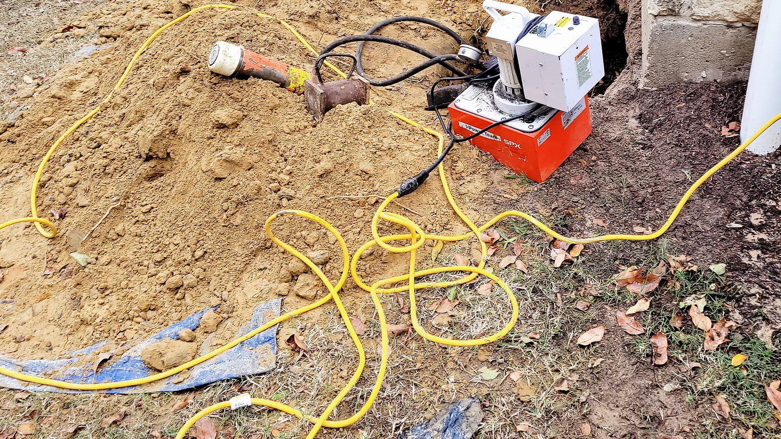Foundation Repair in North Texas, pier installation and structural leveling.
