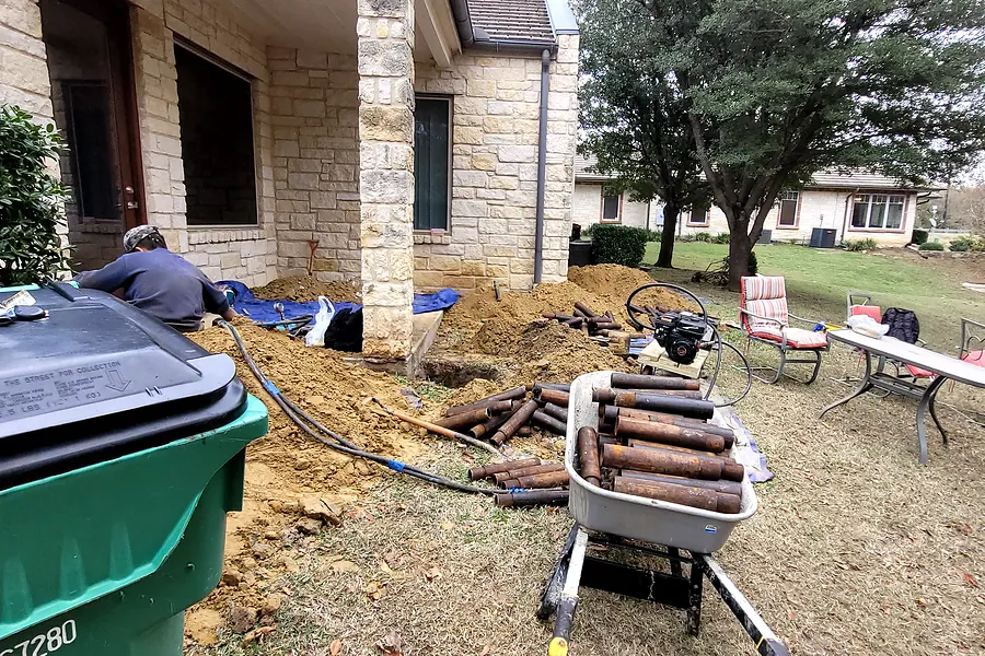 Foundation Repair in North Texas, pier installation and structural leveling.