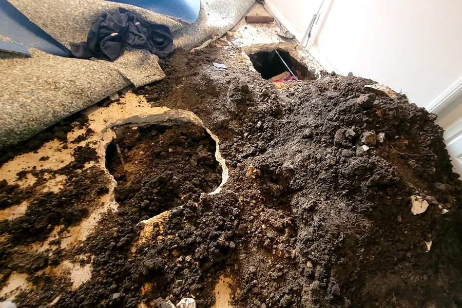 Foundation Repair in North Texas, pier installation and structural leveling.