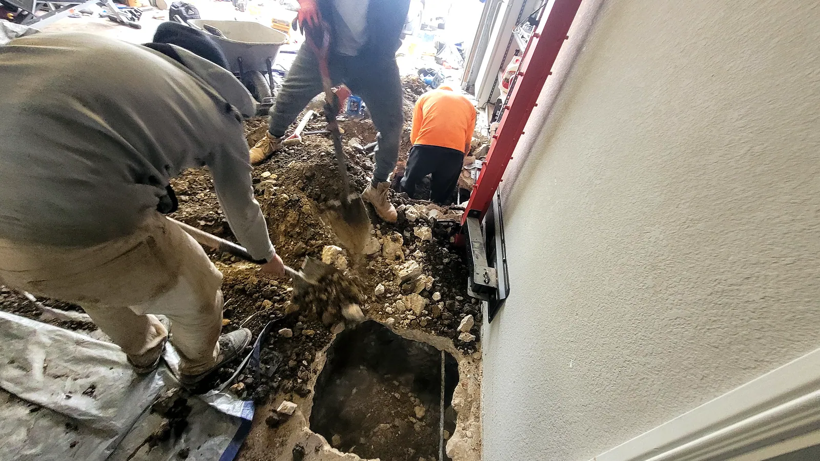Foundation Repair in North Texas, pier installation and structural leveling.