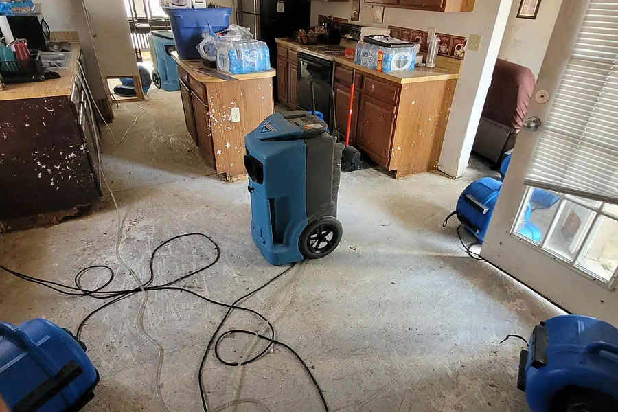 Water Restoration in North Texas, extraction, drying and rebuild.