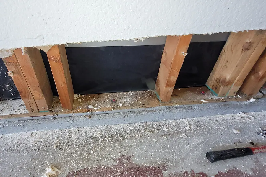 Water Restoration in North Texas, extraction, drying and rebuild.