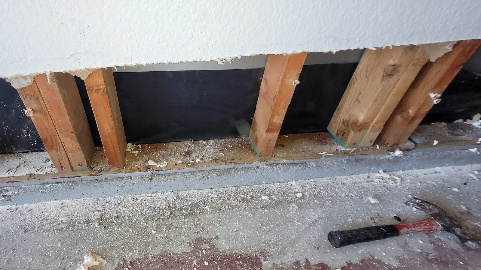 Water Restoration in North Texas, extraction, drying and rebuild.