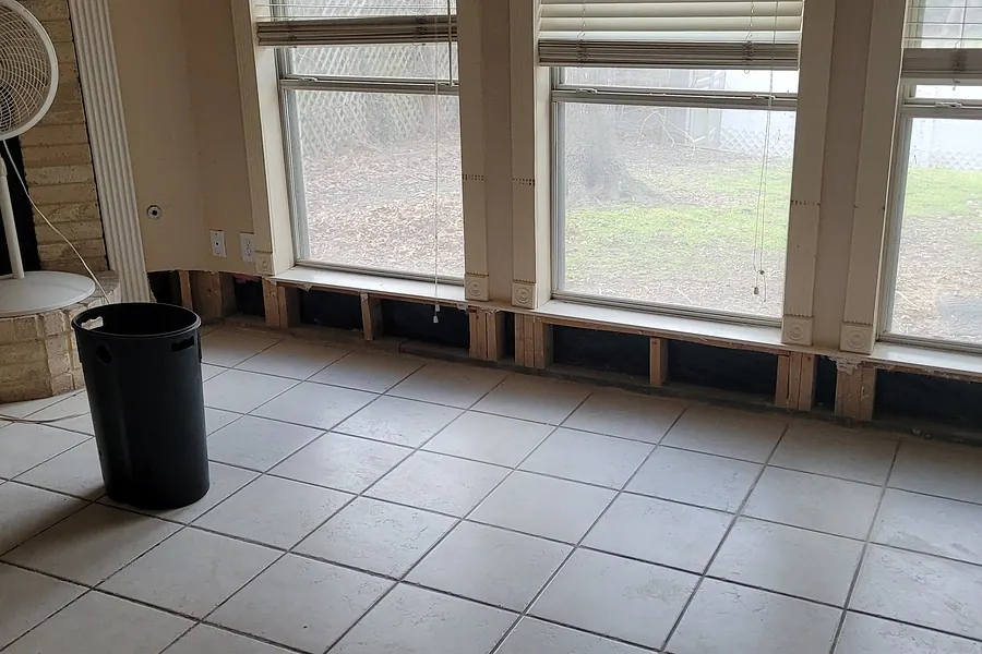 Water Restoration in North Texas, extraction, drying and rebuild.