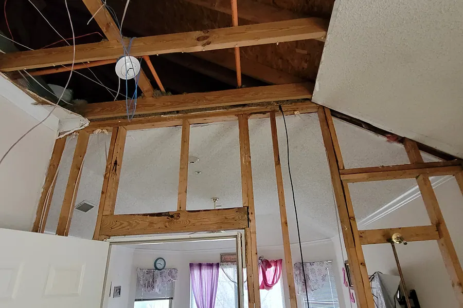 Water Restoration in North Texas, extraction, drying and rebuild.