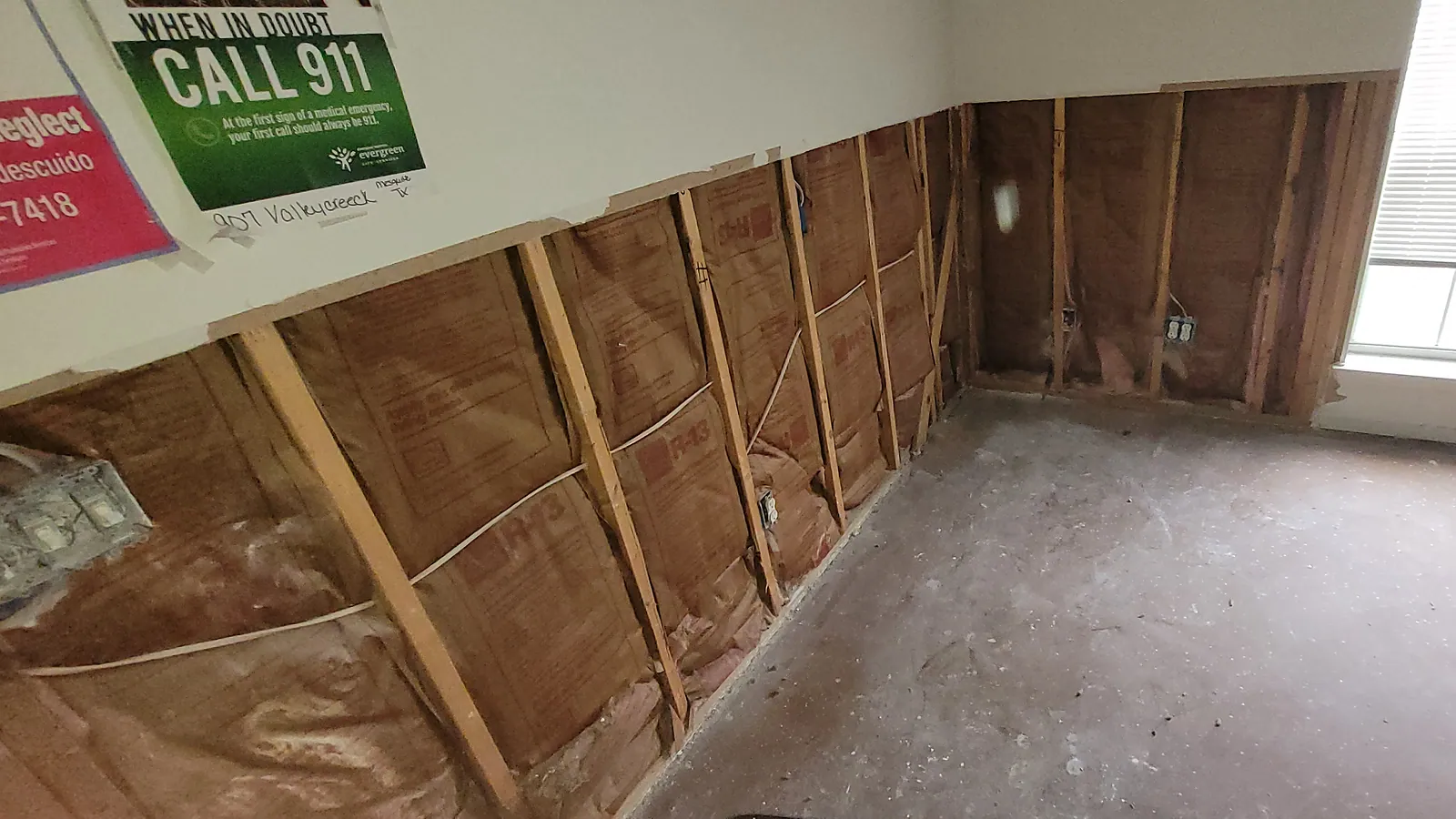 Water Restoration in North Texas, extraction, drying and rebuild.