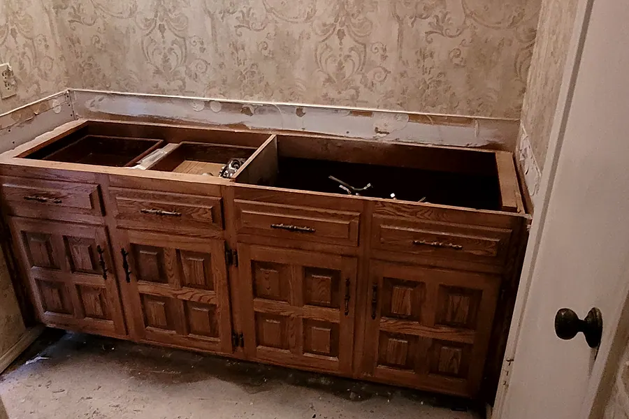Water Restoration in North Texas, extraction, drying and rebuild.