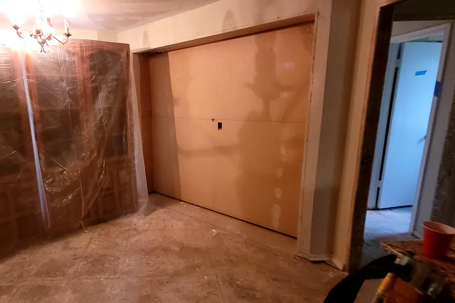 Water Restoration in North Texas, extraction, drying and rebuild.