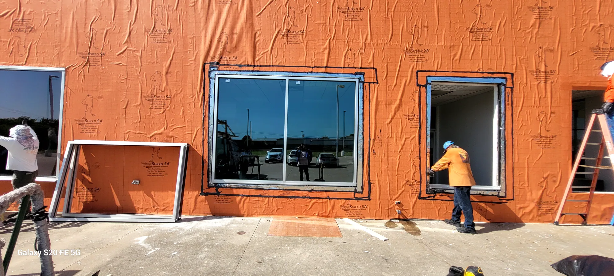 New energy-efficient window installed in a wall opening during a North Texas window replacement